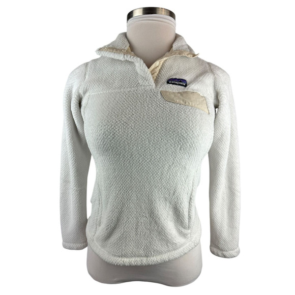 Patagonia Re-tool 1/4 Snap-T Pullover Fleece Top Pearl White X-Dye Women's XS - Picture 2 of 13